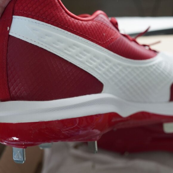 NIB Adidas Icon 8 Baseball Cleats Red White Size 15 New IG7104 - Picture 4 of 6